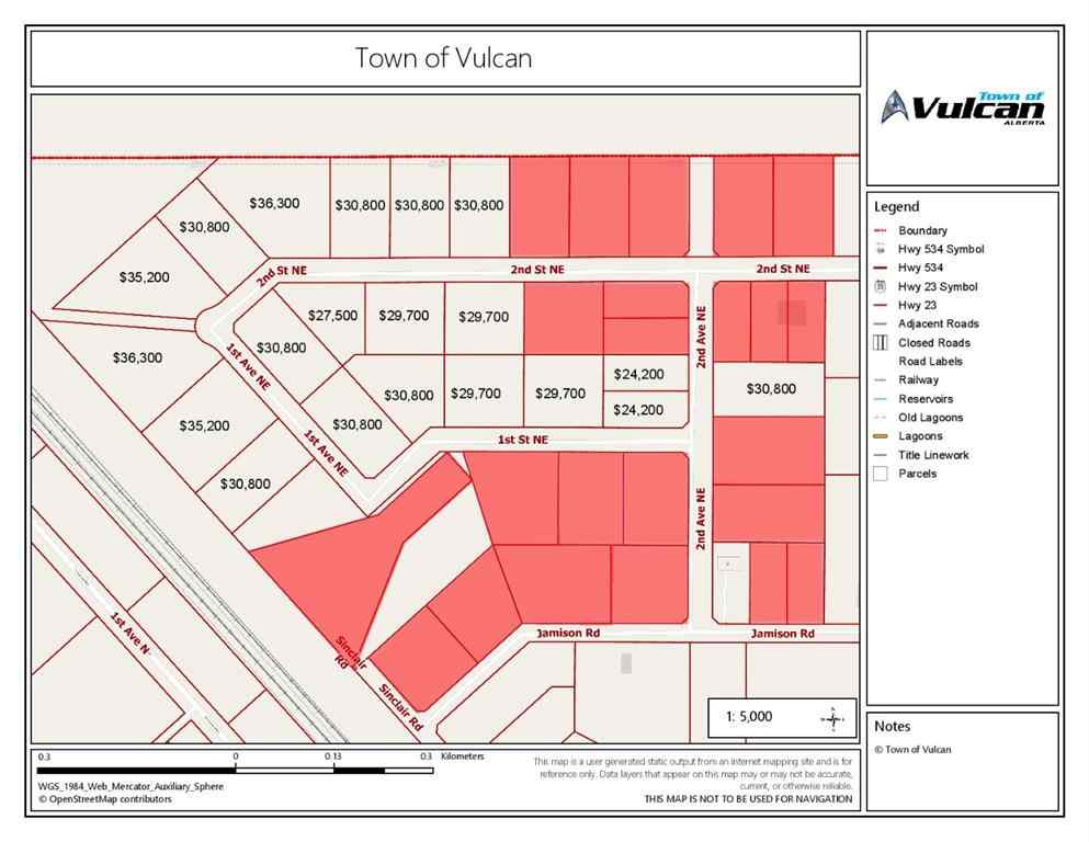 MLS® A1259577 - 619 1 Avenue NE in NONE Vulcan, Land