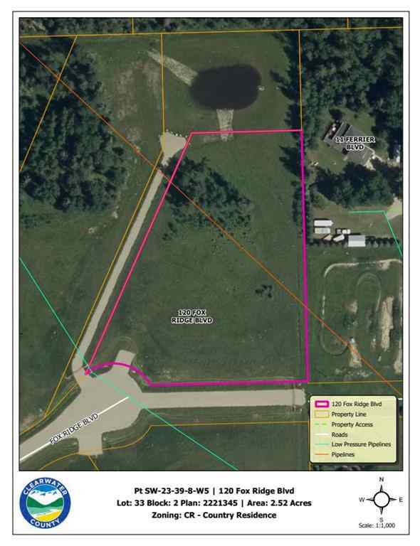 MLS® A2001785 - 120 Fox Ridge Boulevard  in Fox Run Estates Rural Clearwater County, Land