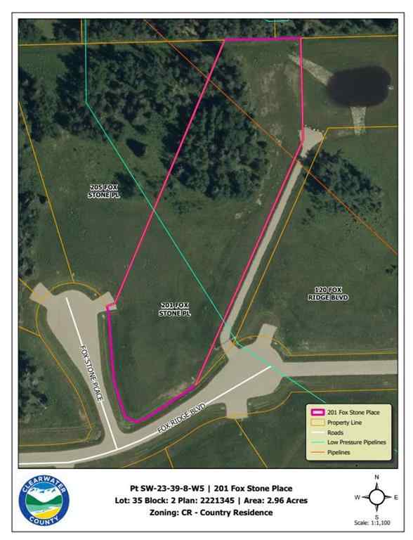 MLS® A2001787 - 201 FOX STONE Place  in  Rural Clearwater County, Land