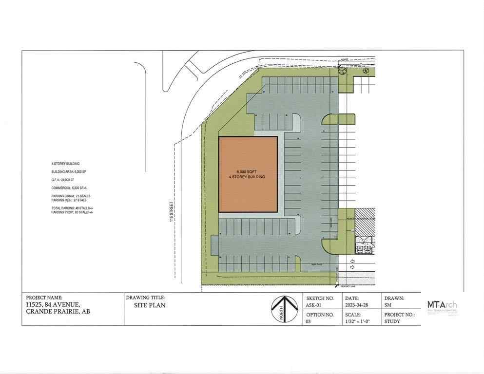 MLS® A2088136 - 11545 84 Avenue  in Westpointe Grande Prairie, Commercial