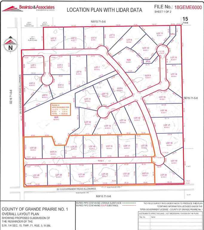 MLS® A2123374 -  SW-15-71-5-W6   in NONE Rural Grande Prairie No. 1, County of, Land