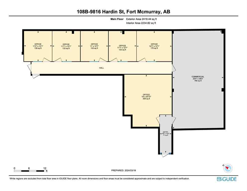MLS® A2154630 - Unit #108B 9816 Hardin Street  in Downtown Fort McMurray, Commercial