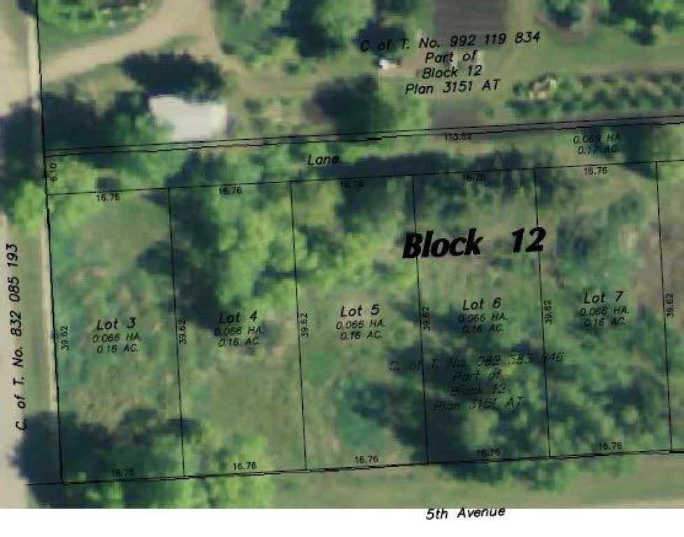 MLS® A2161795 - 602, 606, 610, 614, 618 5 Avenue  in NONE Elnora, Land