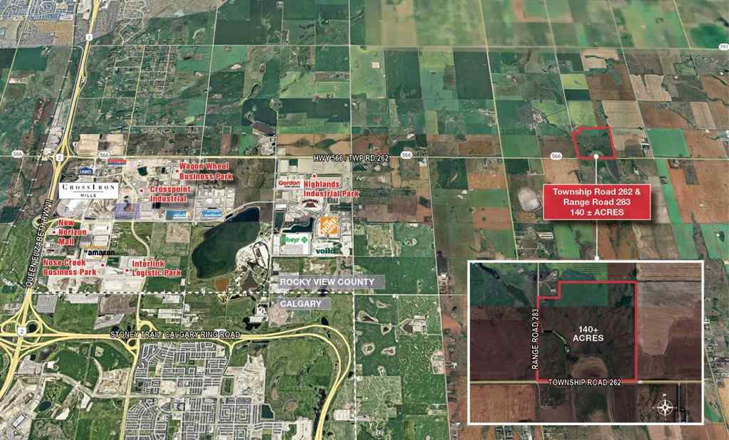 MLS® A2170858 - Township Road 262 Range Road 283   in NONE Rural Rocky View County, Land