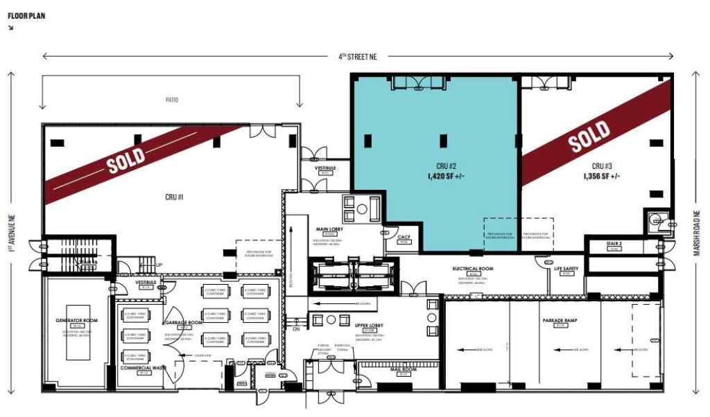 MLS® A2184019 - Unit #102 151 4 Street NE in Bridgeland/Riverside Calgary, Commercial