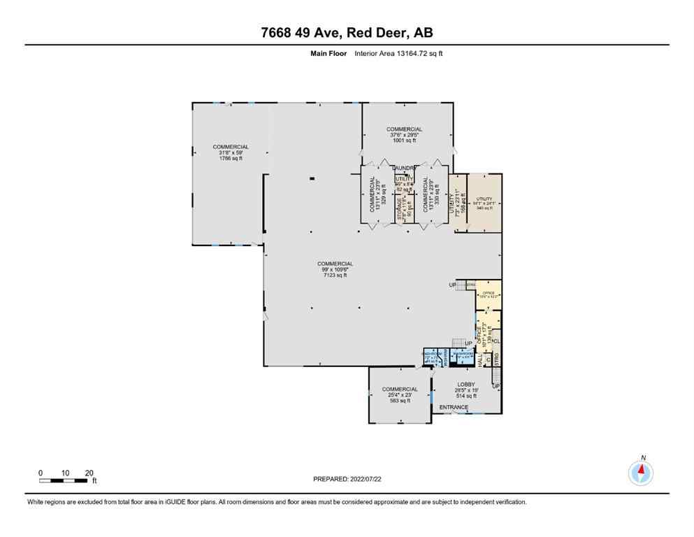MLS® A2185333 - 7668 49 Avenue  in Northlands Industrial Park Red Deer, Commercial