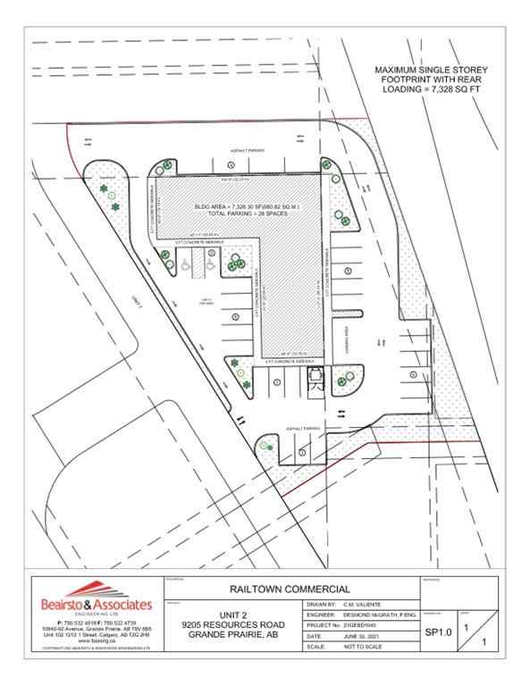MLS® A2185755 - Unit #2 9405 Resources Road  in Railtown Grande Prairie, Land