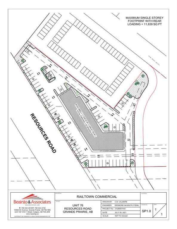MLS® A2186384 - Unit #76 9905 Resources Road  in Railtown Grande Prairie, Land