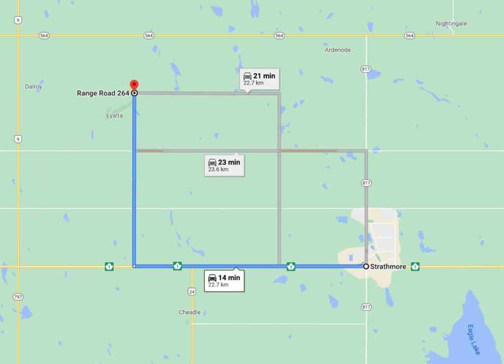 MLS® A2186461 - W4R26T25S16QNW Range Road 264 Range  in NONE Rural Wheatland County, Land