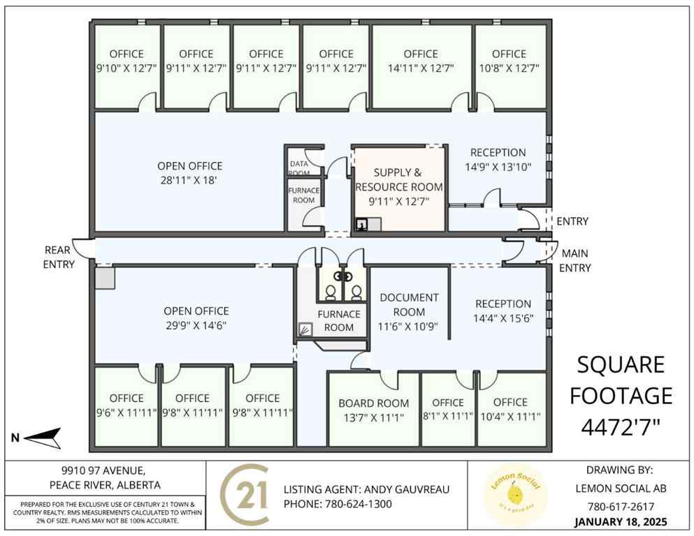 MLS® A2187389 - 9910 97 Avenue  in Downtown Peace River, Commercial