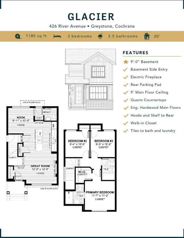 MLS® A2191105 - 426 River Avenue  in Greystone Cochrane, Residential