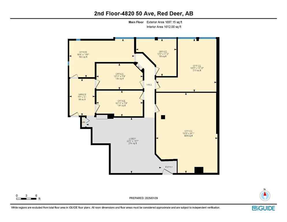 MLS® A2193056 - Unit #2nd floor 4820 50 Avenue  in Downtown Red Deer Red Deer, Commercial