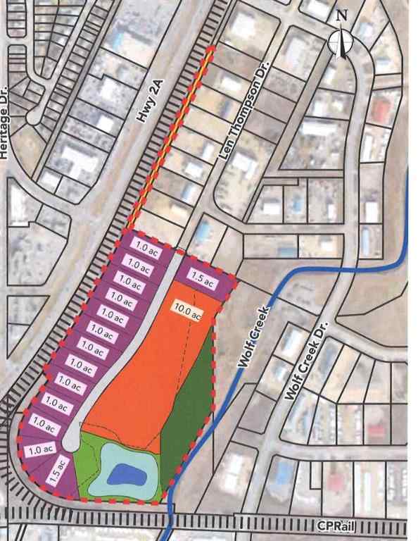 MLS® A2195879 - 5399 Len Thompson Drive  in Wolf Creek Industrial Park Lacombe, Land