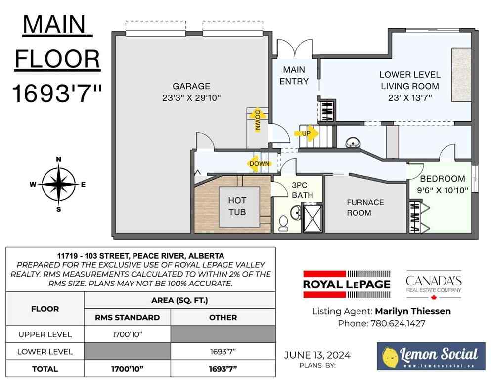 MLS® A2196377 - 11719 103 Street  in South End Peace River, Residential