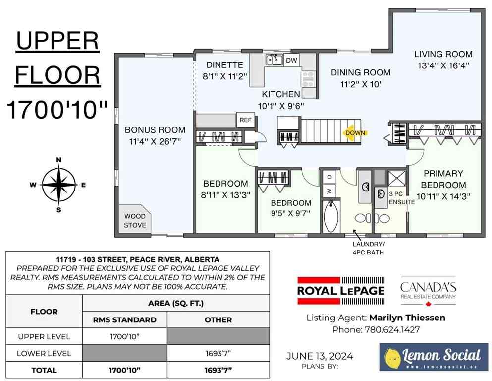 MLS® A2196377 - 11719 103 Street  in South End Peace River, Residential