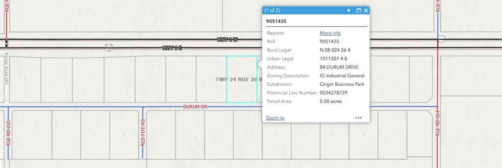 MLS® A2196675 - 84 Durum Road E in NONE Rural Wheatland County, Land