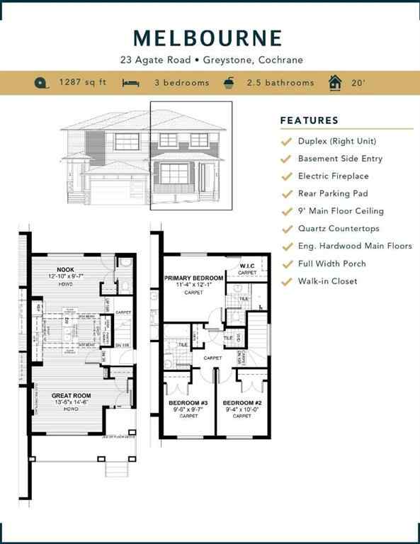 MLS® A2201917 - 23 Agate Road  in Greystone Cochrane, Residential