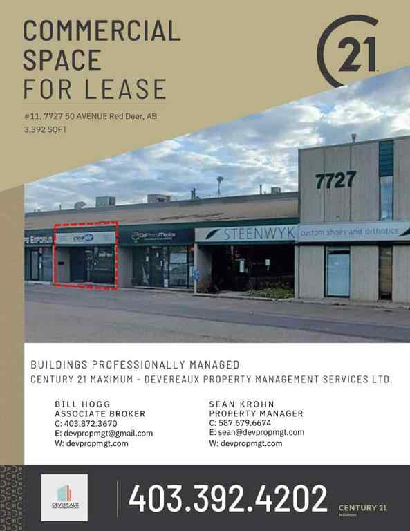 MLS® A2203916 - Unit #11 7727 50 Avenue  in Northlands Industrial Park Red Deer, Commercial