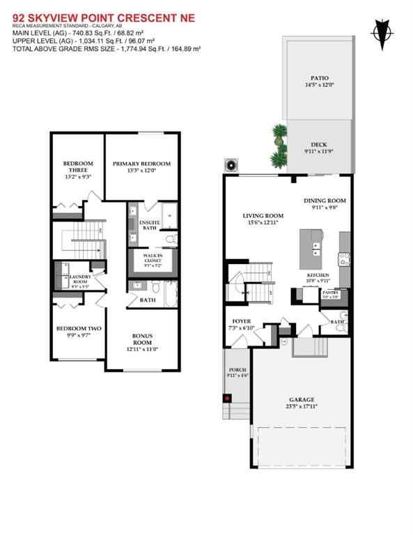 MLS® A2204186 - 92 Skyview Point Crescent NE in Skyview Ranch Calgary, Residential