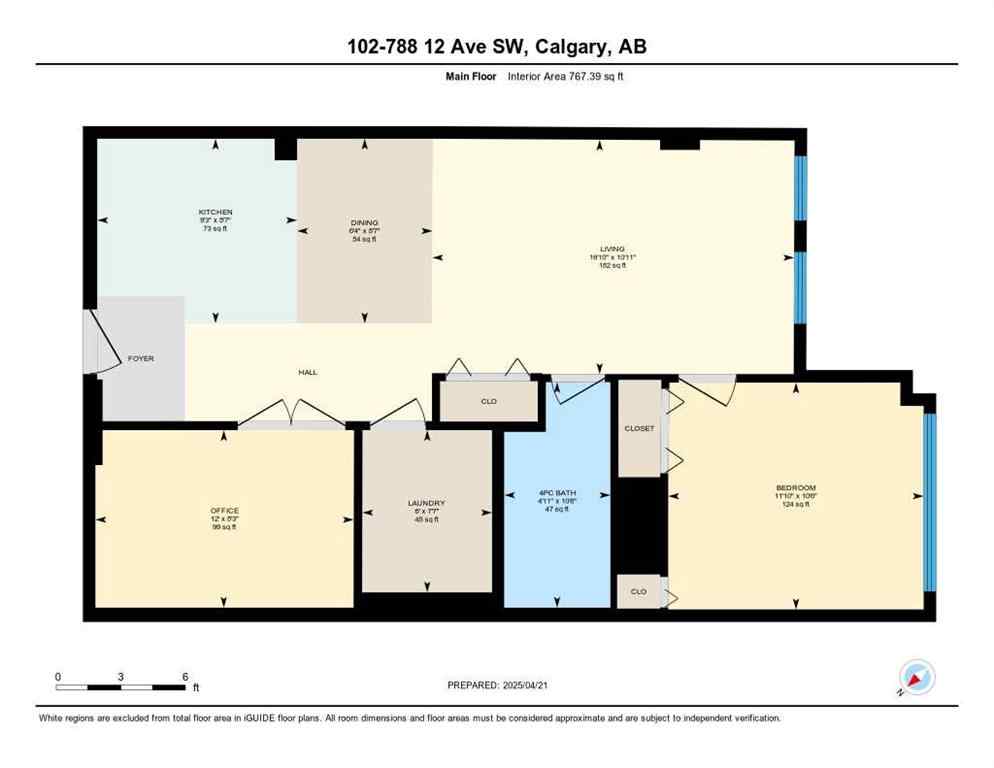 MLS® A2213496 - Unit #102 788 12 Avenue SW in Beltline Calgary, Residential