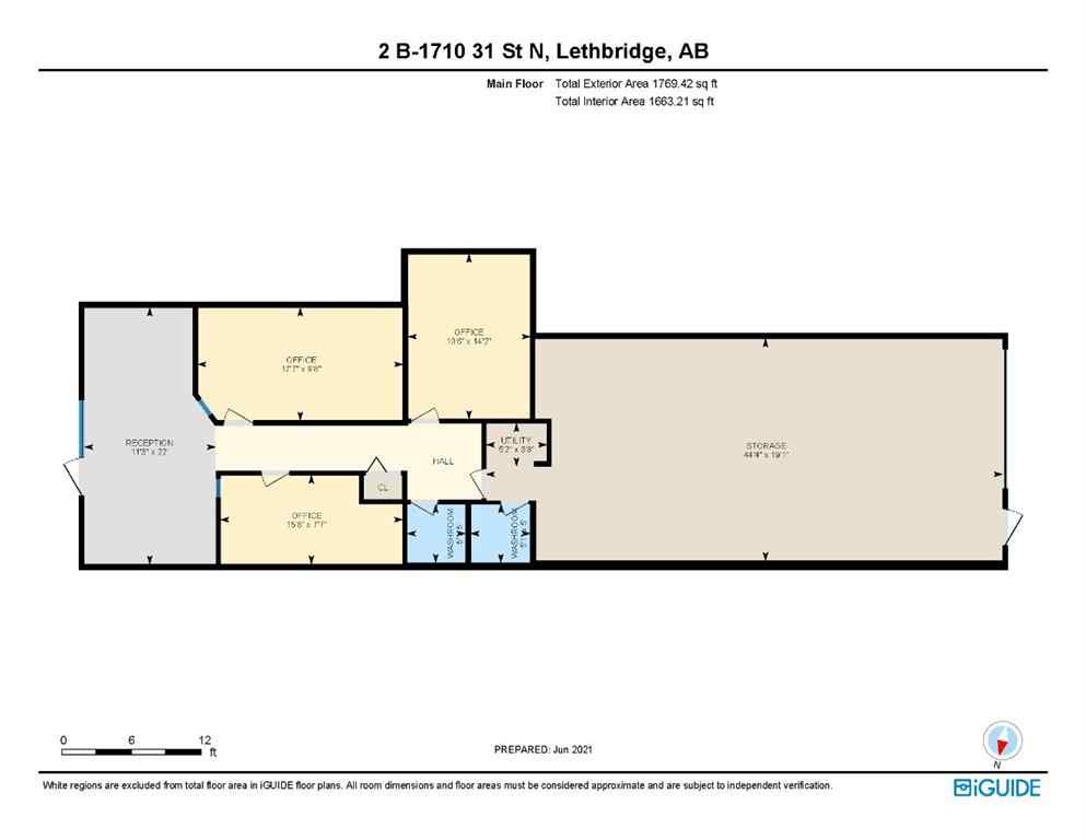 MLS® A2214909 - Unit #2B 1710 31 Street N in Churchill Industrial Park Lethbridge, Commercial