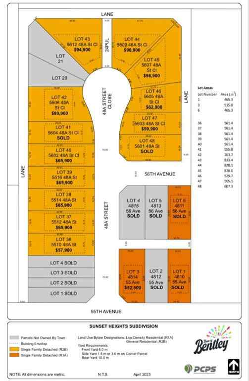 MLS® A2217238 - Unit #Lot 43 5612 48A Street Close  in NONE Bentley, Land