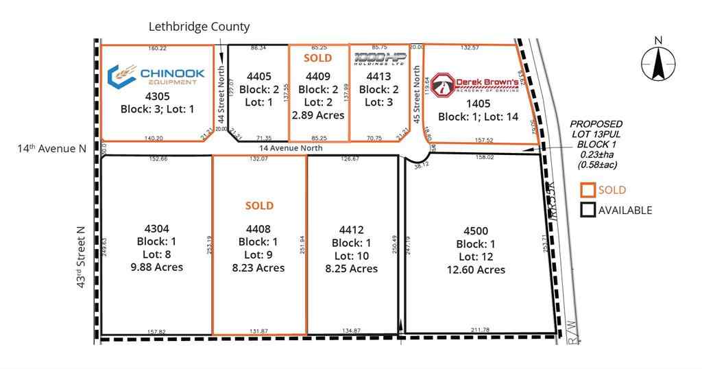 MLS® A2217344 - 4405 14 Avenue N in NONE Rural Lethbridge County, Land