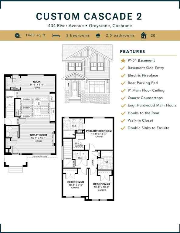 MLS® A2217498 - 434 River Avenue  in Greystone Cochrane, Residential
