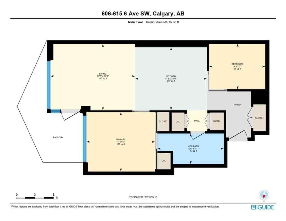 MLS® A2219154 - Unit #606 615 6 Avenue SE in Downtown East Village Calgary, Residential