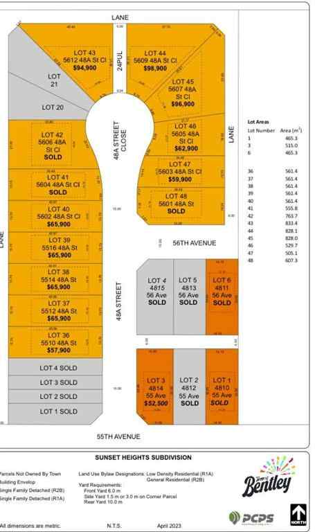 MLS® A2220248 - Unit #Lot 44 5609 48A Street Close  in NONE Bentley, Land