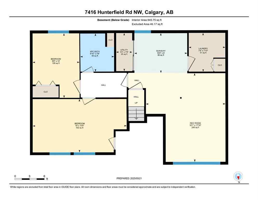 MLS® A2222629 - 7416 Hunterfield Road NW in Huntington Hills Calgary, Residential