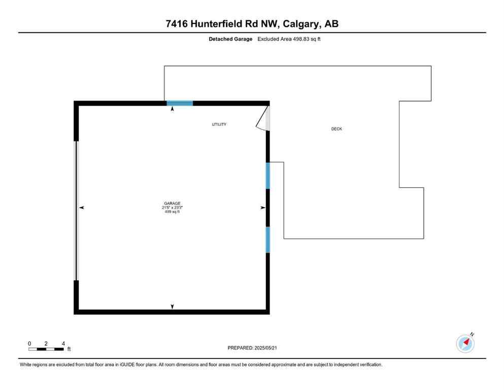 MLS® A2222629 - 7416 Hunterfield Road NW in Huntington Hills Calgary, Residential