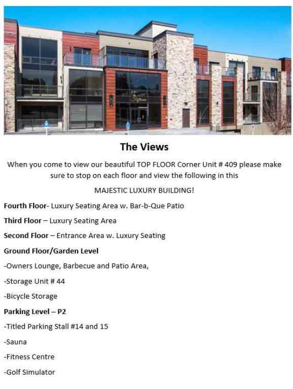 MLS® A2223664 - Unit #409 15 Cougar Ridge Landing SW in Patterson Calgary, Residential