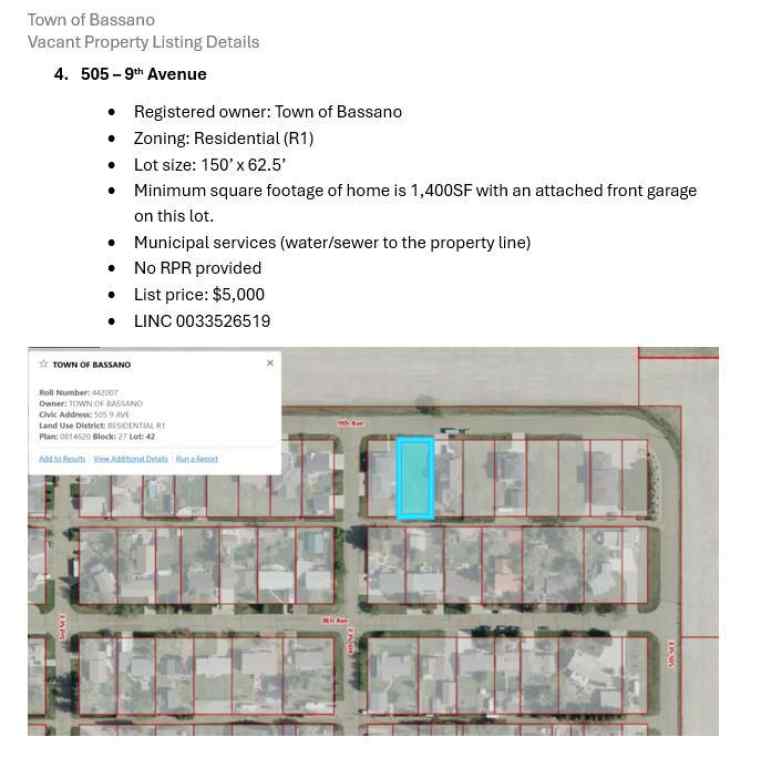 MLS® A2224541 - 505 9 Avenue  in NONE Bassano, Land