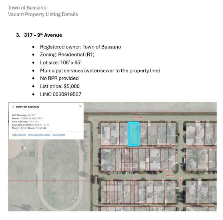 MLS® A2224542 - 317 9 Avenue  in NONE Bassano, Land