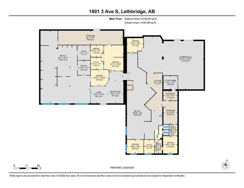 MLS® A2224601 - 1801 3 Avenue S in Upper Eastside Lethbridge, Commercial