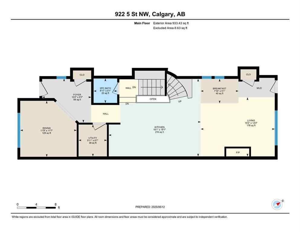 MLS® A2225520 - 922 5 Street NW in Sunnyside Calgary, Residential