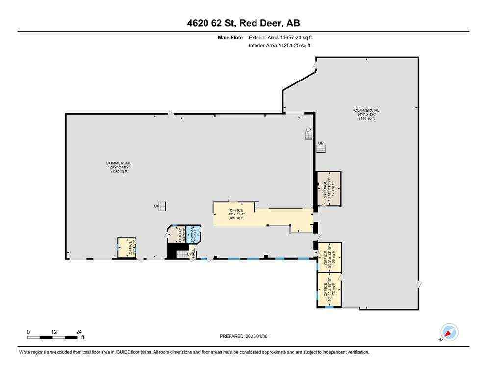 MLS® A2225576 - 4620 62 Street  in Riverside Light Industrial Park Red Deer, Commercial