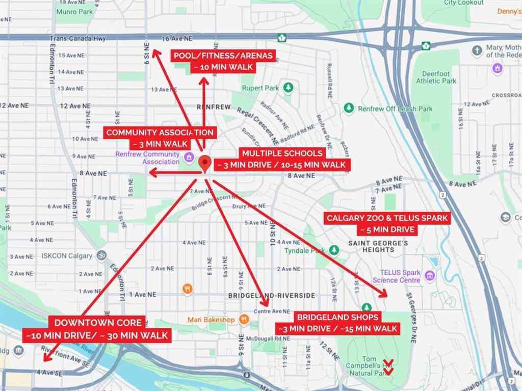 MLS® A2228728 - Unit #2 & 7 828 8 Avenue NE in Renfrew Calgary, Residential