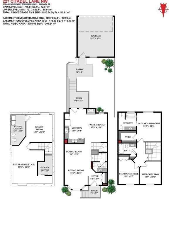 MLS® A2229072 - 227 Citadel Lane NW in Citadel Calgary, Residential