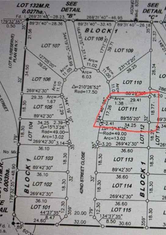 MLS® A2229702 - 4009 42 street close   in Riverside Ponoka, Land