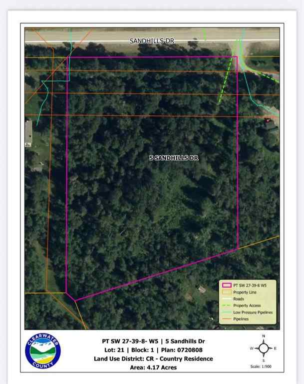 MLS® A2229929 - 5 Sandhills Drive  in Ridgeland Estates Rural Clearwater County, Land