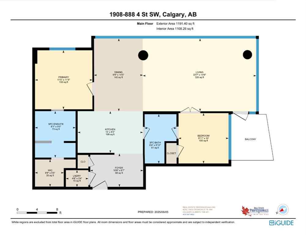 MLS® A2230988 - Unit #1908 888 4 Avenue SW in Downtown Commercial Core Calgary, Residential