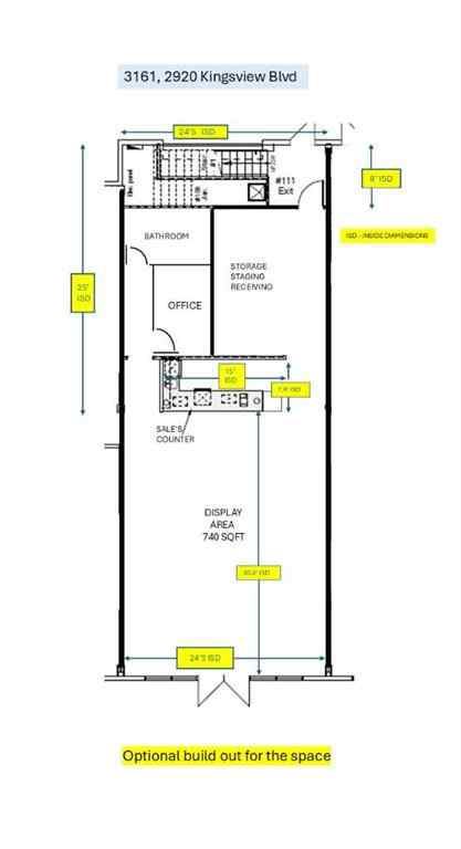 MLS® A2231218 - Unit #3161 2920 Kingsview Boulevard SE in Kingsview Industrial Park Airdrie, Commercial