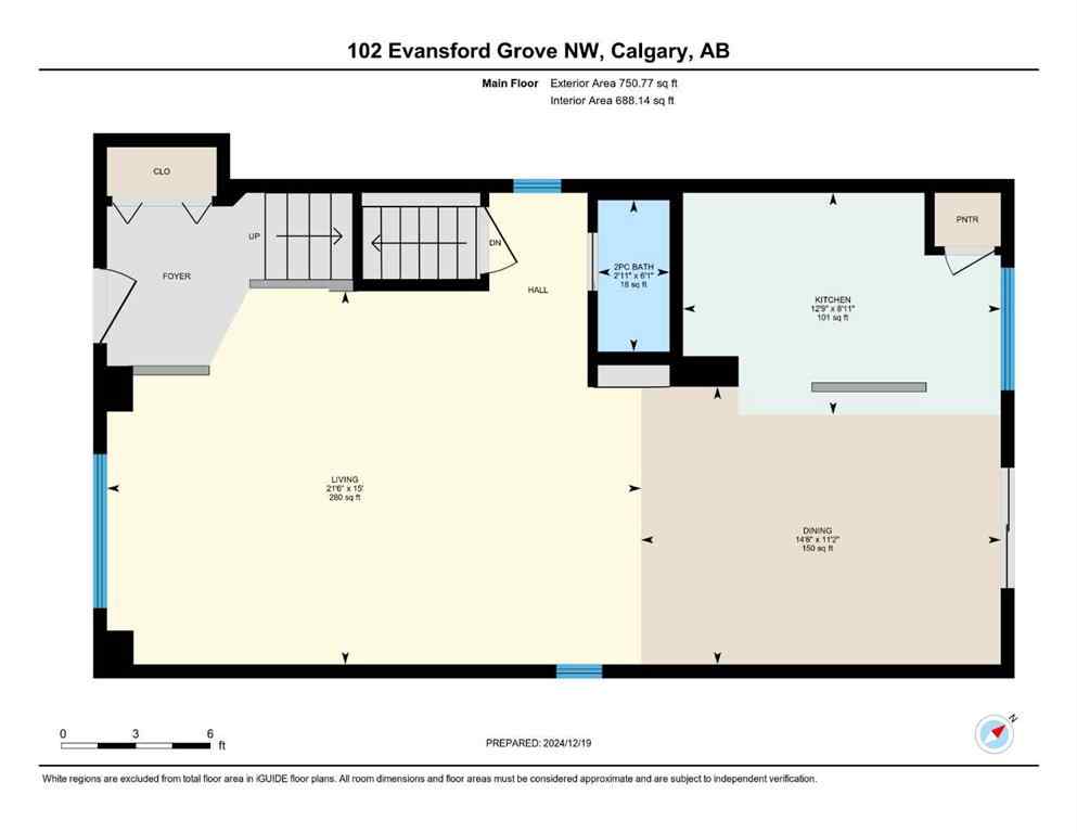 MLS® A2231932 - 102 Evansford Grove NW in Evanston Calgary, Residential