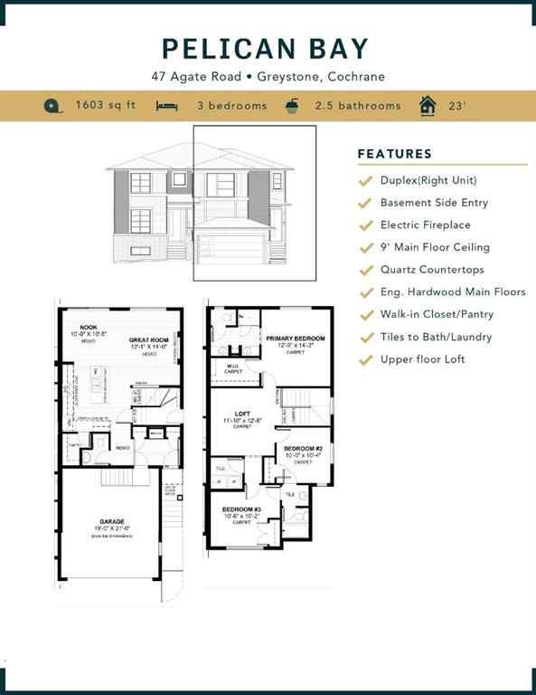 MLS® A2232172 - 47 Agate Road  in Greystone Cochrane, Residential