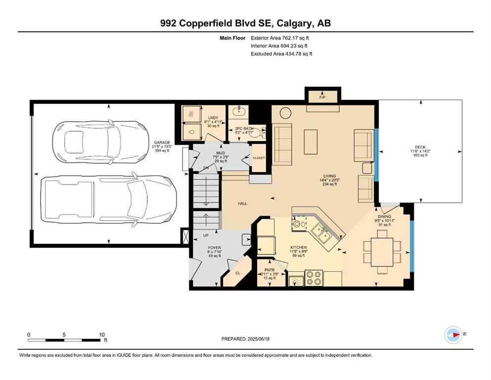 MLS® A2233056 - 992 Copperfield Boulevard SE in Copperfield Calgary, Residential