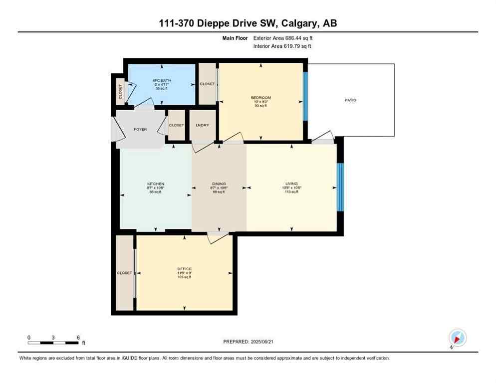 MLS® A2233491 - Unit #111 370 Dieppe Drive SW in Currie Barracks Calgary, Residential