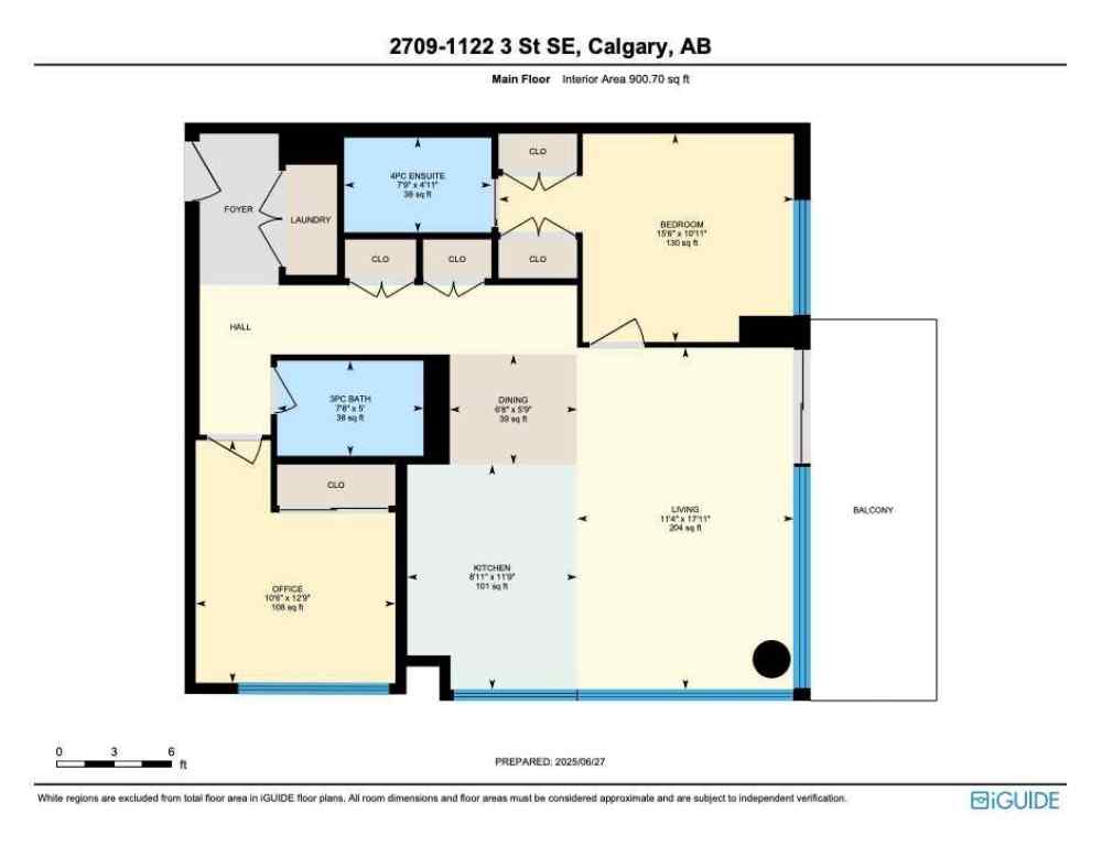 MLS® A2234318 - Unit #2709 1122 3 Street SE in Beltline Calgary, Residential