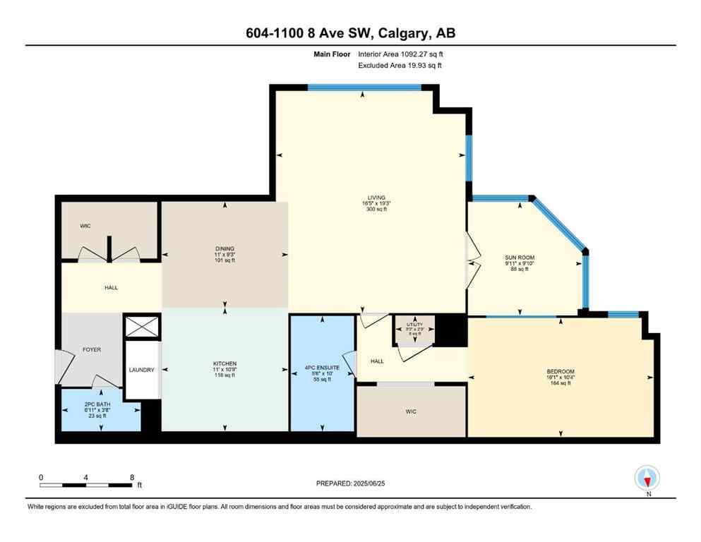 MLS® A2234441 - Unit #604 1100 8 Avenue SW in Downtown West End Calgary, Residential